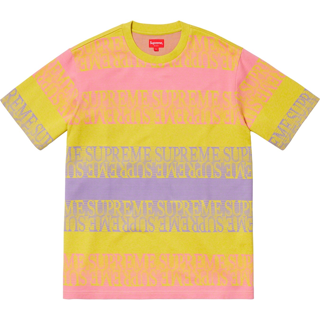 Text Stripe Jacquard S/S Top view 3